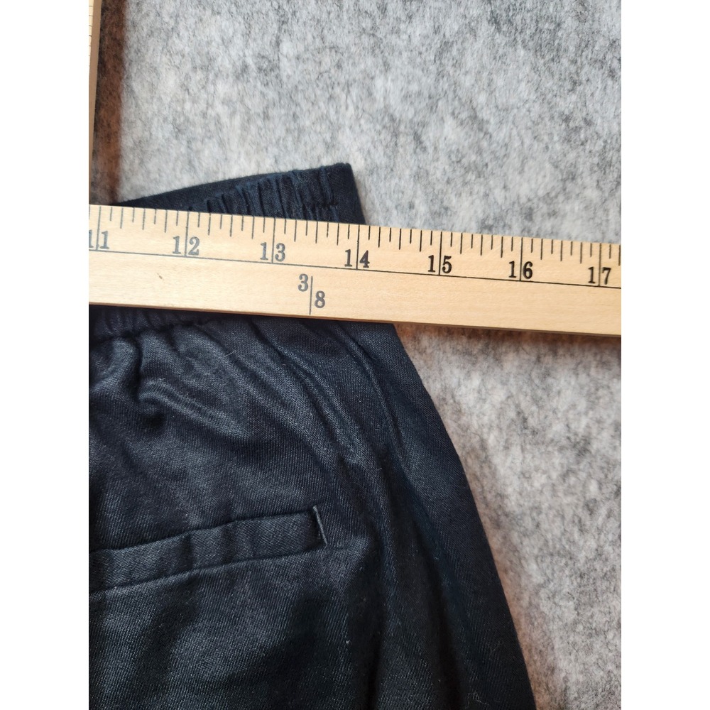 Banana Republic Womens Black Linen Blend Wide Leg Cropped Pants Size S High Rise - Picture 8 of 14